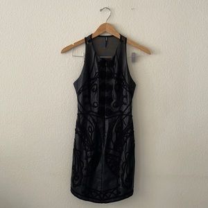 Black leather Nasty Gal dress size xs